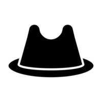 Fedora Hat Vector Glyph Icon Design
