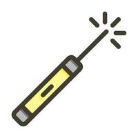 Laser Pen Vector Thick Line Filled Colors Icon Design