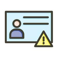 Fake Vector Thick Line Filled Colors Icon Design