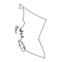 British Columbia map, province of Canada. Vector illustration.