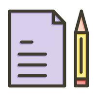 Notes Vector Thick Line Filled Colors Icon Design