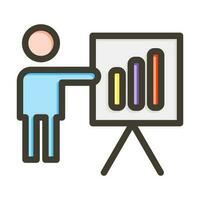 Training Vector Thick Line Filled Colors Icon Design
