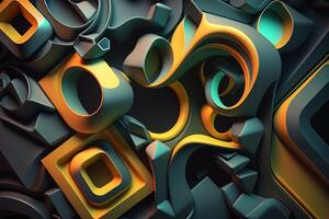 A Fusion of Creativity and Modernity Multicolored Lines and Shapes on an Abstract Background photo