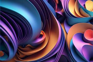 Sleek and Modern A Blend of Lively Hues in 3D Liquid Design for a Luxurious Look photo