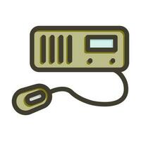 Radio Vector Thick Line Filled Colors Icon Design