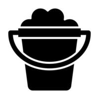 Sand Bucket Vector Glyph Icon Design