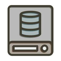 Data Network Vector Thick Line Filled Colors Icon Design