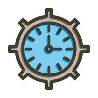 Efficient Time Vector Thick Line Filled Colors Icon Design