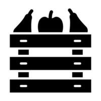 Fruit Box Vector Glyph Icon Design