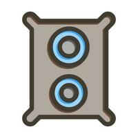 Speaker Vector Thick Line Filled Colors Icon Design
