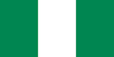 Nigeria flag, official colors and proportion. Vector illustration.