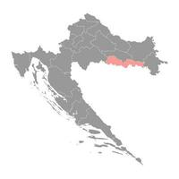 Brod Posavina map, subdivisions of Croatia. Vector illustration.