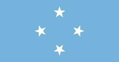 Micronesia flag, official colors and proportion. Vector illustration.