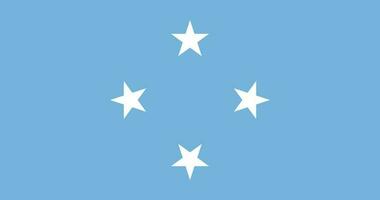 Micronesia flag, official colors and proportion. Vector illustration.