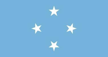 bandera de micronesia, colores oficiales y proporción. ilustración vectorial vector