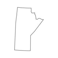 manitoba mapa, provincia de Canadá. vector ilustración.