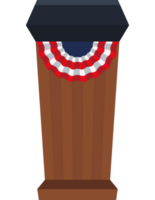 drapeau américain dans la tribune en bois png