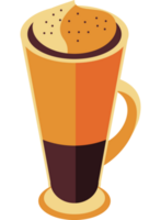 taza de café helado isométrica png