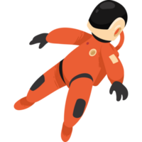 astronaut wearing red suit png