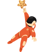 astronaute avec étoile png