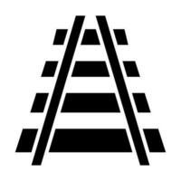 Train Tracks Vector Glyph Icon Design