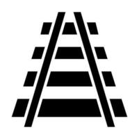 Train Tracks Vector Glyph Icon Design