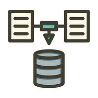 Data Collection Vector Thick Line Filled Colors Icon Design