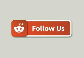 Reddit logo, Reddit icon Follow us speech bubble. Message bubbles. Social media design concept.Modern Vector illustration.