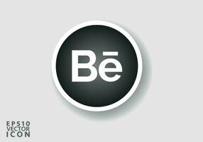 Behance logo. Behance social media icon logotype. Behance flat Icon template black color editable. Behance Flat Icon symbol vector