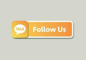 Talk logo, Talk icon Follow us speech bubble. Message bubbles. Social media design concept.Modern Vector illustration.