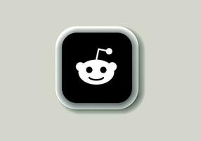 Reddit new logo and icon printed on white paper. Reddit social media platform logo vector