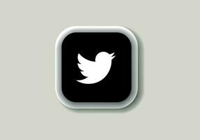 Twitter new logo and icon printed on white paper. Twitter social media platform logo vector