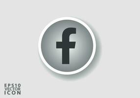 Facebook logo. Facebook social media icon logotype. Facebook flat Icon template black color editable. Facebook Flat Icon symbol vector