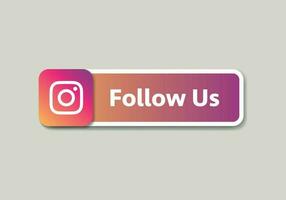 instagram logo, instagram icon Follow us speech bubble. Message bubbles. Social media design concept. Modern Vector illustration.