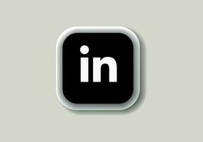 Linkedin new logo and icon printed on white paper. Linkedin social media platform logo vector