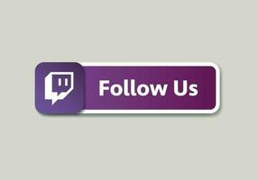 Twitch logo, Twitch icon Follow us speech bubble. Message bubbles. Social media design concept.Modern Vector illustration.