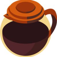 coffee teapot isometric style png