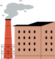 industri fabrik med rökning skorsten png