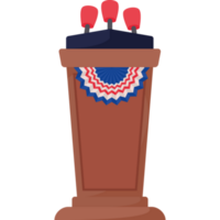 usa flag in speech podium png