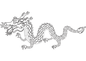 dessin de bête dragon asiatique png