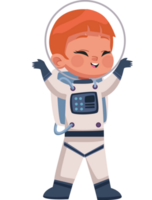 menino loiro com roupa de astronauta png