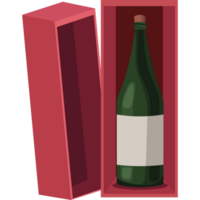 garrafa de vinho na caixa png