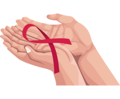 hands with AIDS ribbon campaign png