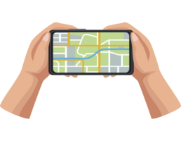 hands with gps app png