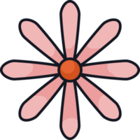Retro-Pop-Art der rosa Blume png