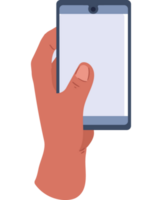 hand with smartphone device png