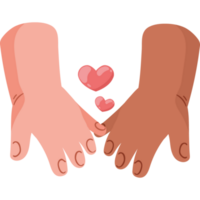 hearts with interracial hands png