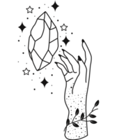 hand with quartz surreal astrology png