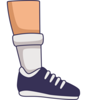 Bein mit Tennis Schuh png