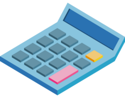 calculator math device isometric png